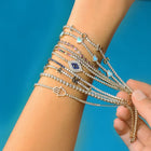 Bezel Set Ruby Link Bracelet.
