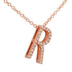3D Initial Diamond Necklace.
