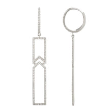 Diamond Leverback Earrings.