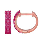 Pink Sapphire Hoops.