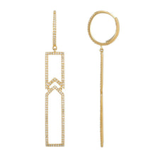 Diamond Leverback Earrings.