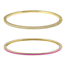 Half Enamel Pave Skinny Bangle.