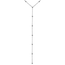By-Yard Diamond Bezel Lariat Necklace.