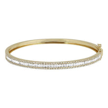 Framed Diamond Baguette Bangle.