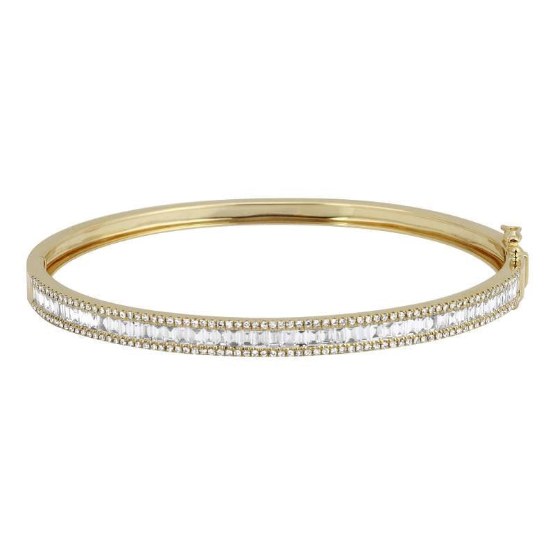 Framed Diamond Baguette Bangle.