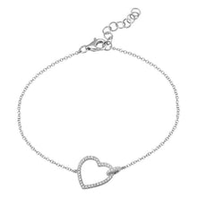 Open Heart Connecting Charms Bracelet.