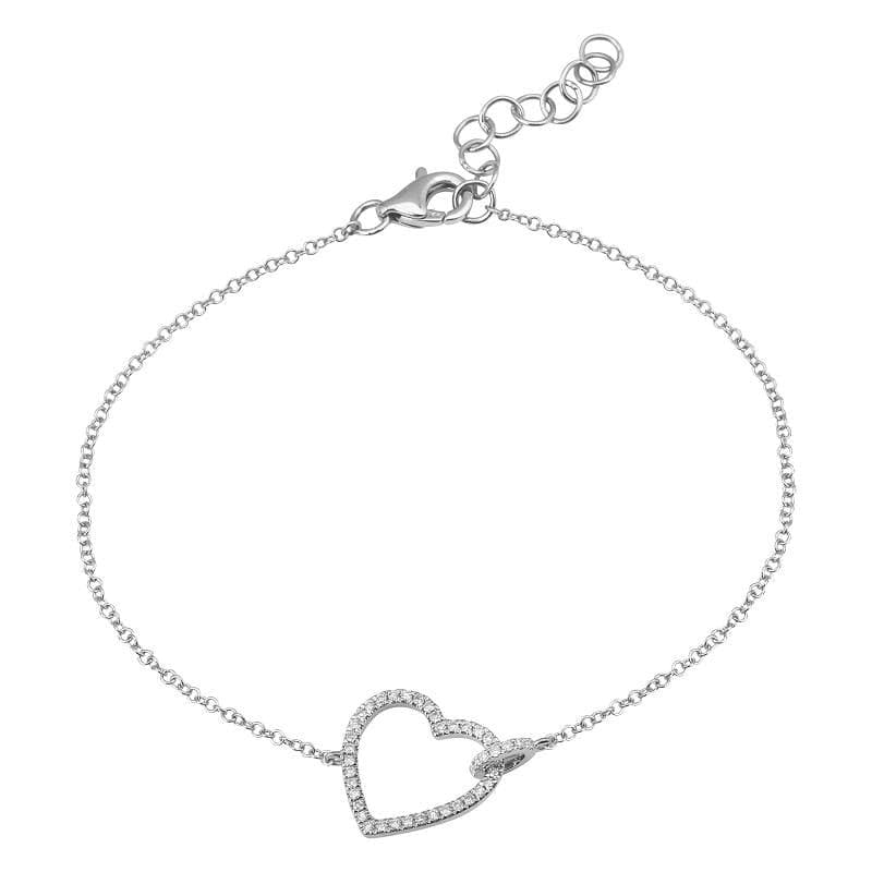 Open Heart Connecting Charms Bracelet.