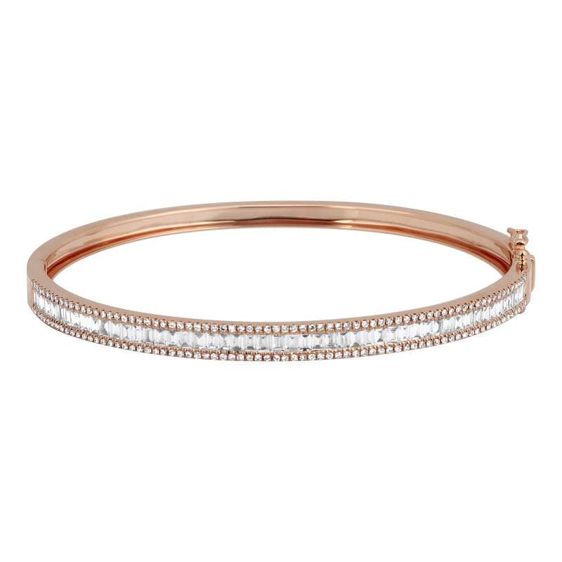 Framed Diamond Baguette Bangle.