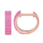 Pink Sapphire Hoops.