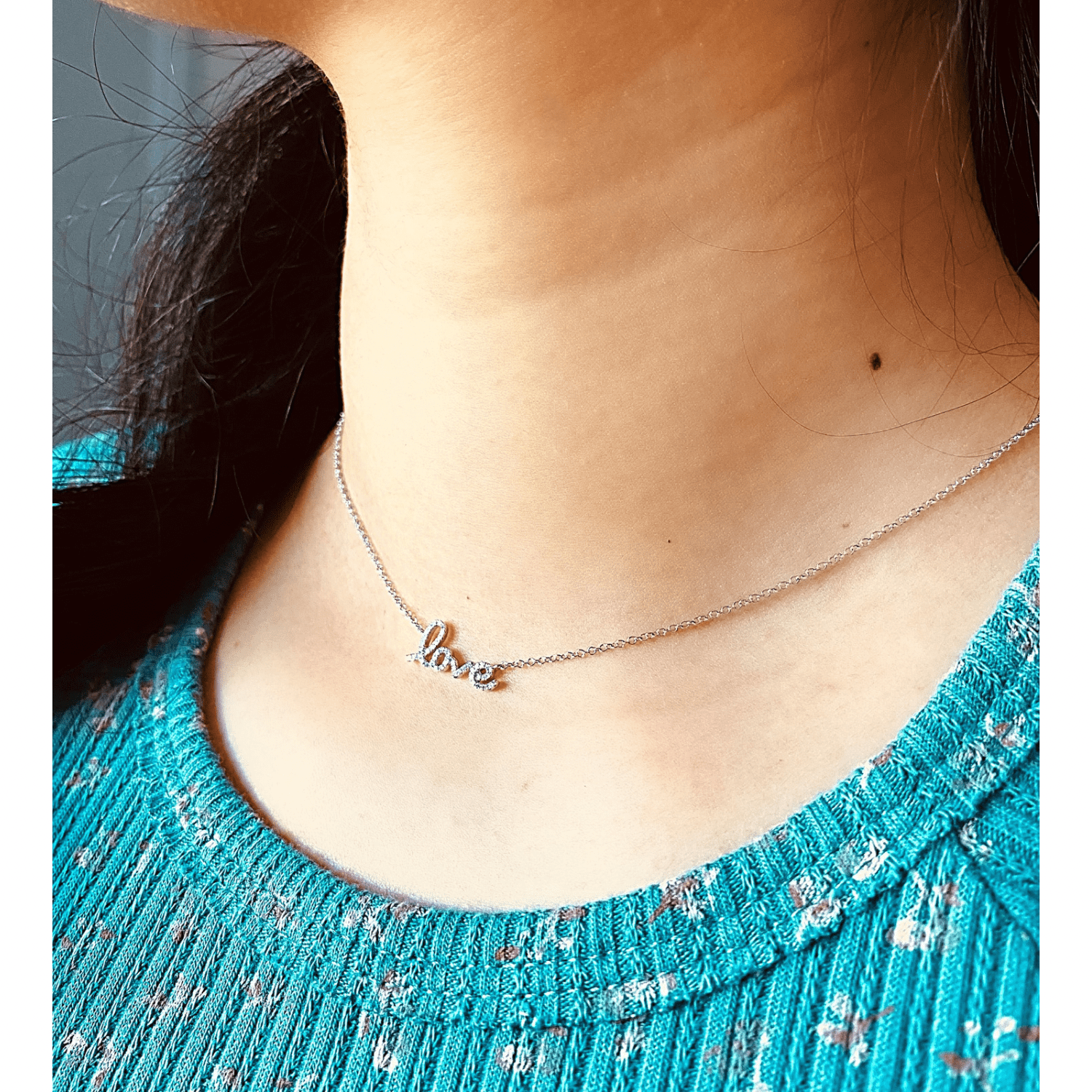 Cursive Love Pendant.