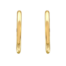 Smooth 14k Gold Huggie Earrings.