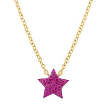 Rhodium Star Necklace.