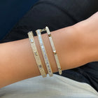 Framed Diamond Baguette Bangle.
