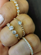 Diamond Bezel Stack Ring.