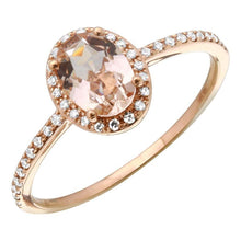 Oval Gemstone Halo Engagement Ring.