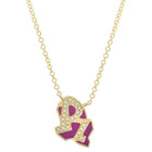 Color Graffiti Initial Necklace.