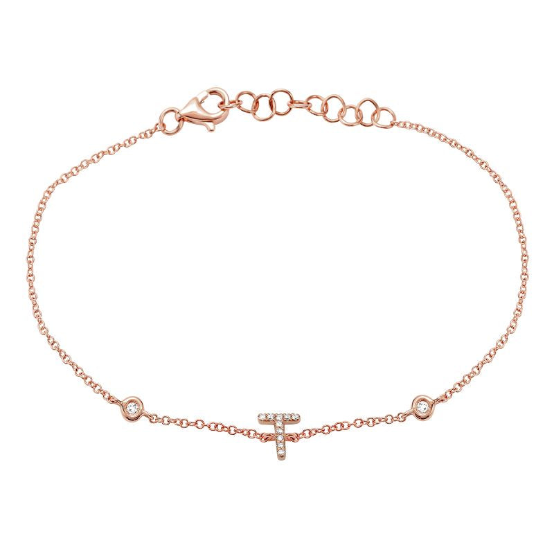 Initial Charm Link Bracelet.
