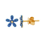 Rhodium Daisy Earrings.