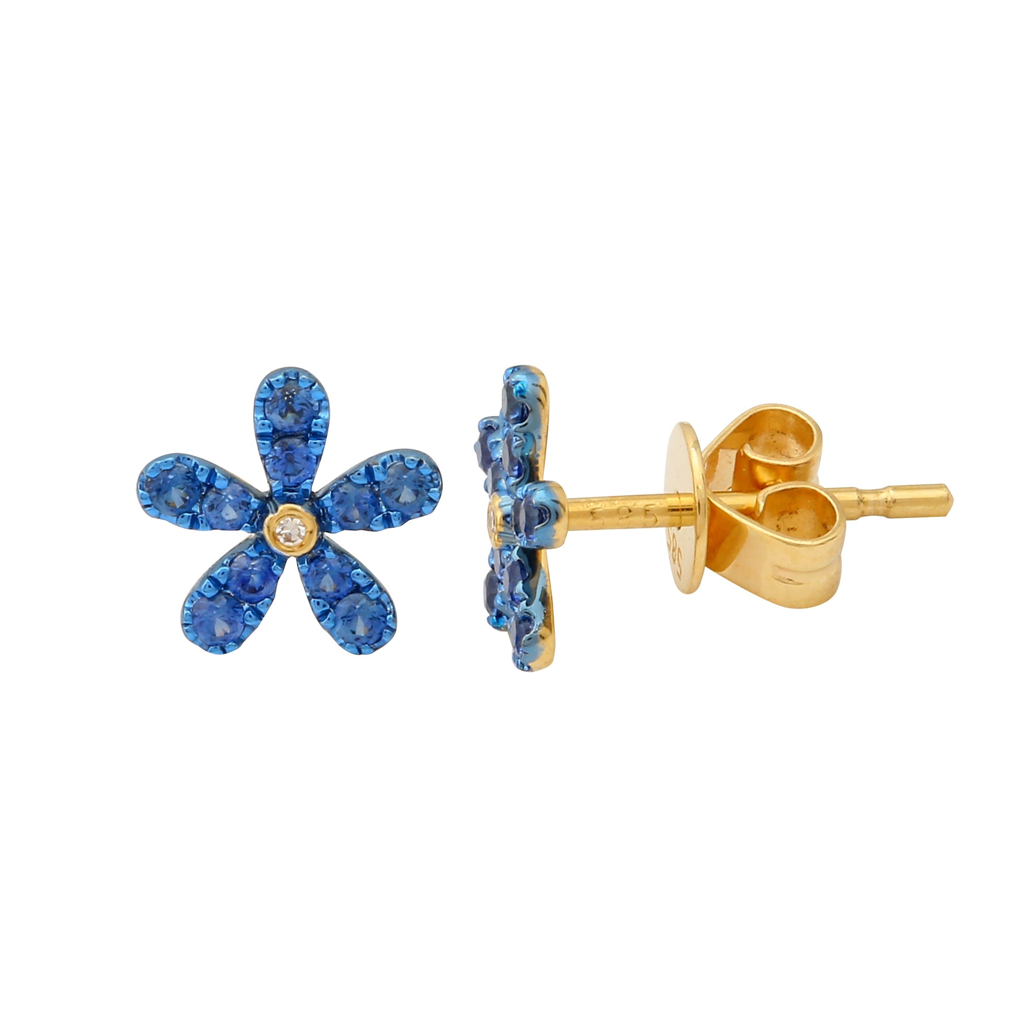 Rhodium Daisy Earrings.