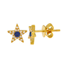 Gemstone Center Star Studs.