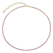 Lapis Gemstone Tennis Necklace.