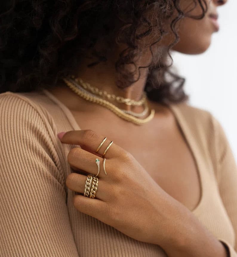 Gold Link Ring.