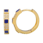 Enamel Block Pave Hoops.