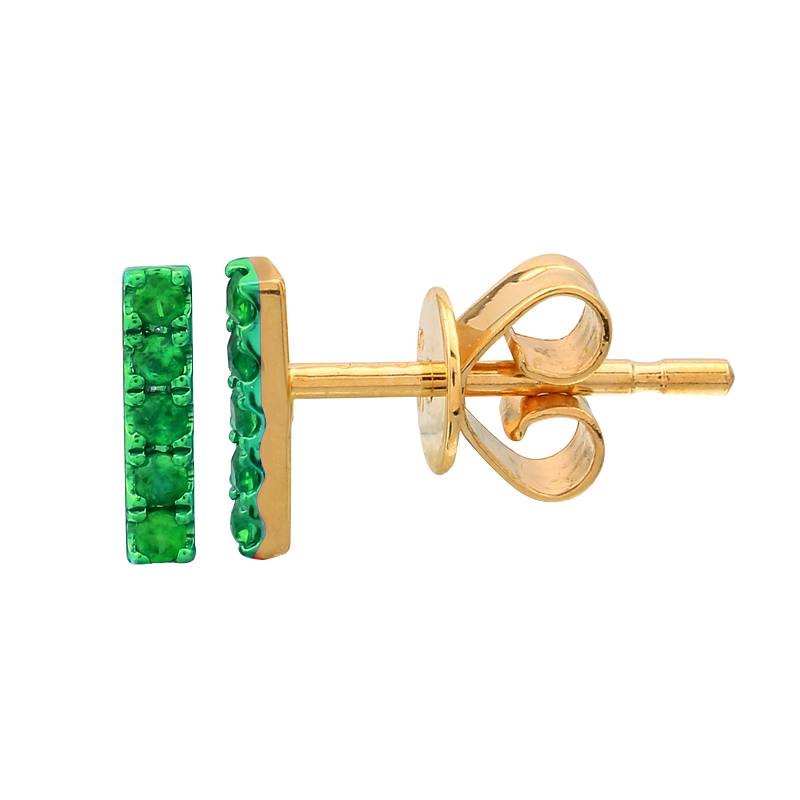 Rhodium Bar Earrings.