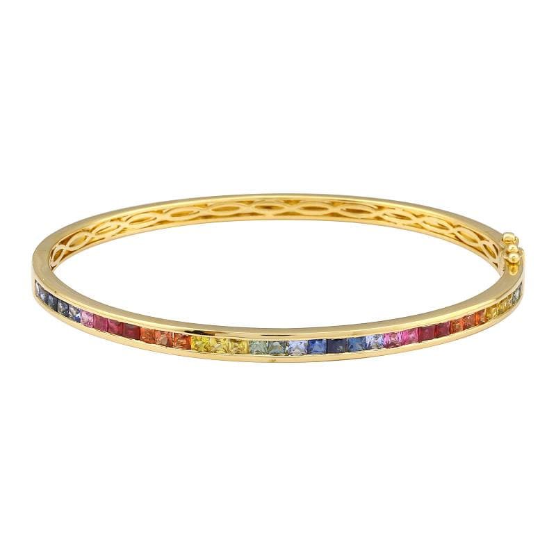 Rose Gold Pink Sapphire Bangle.