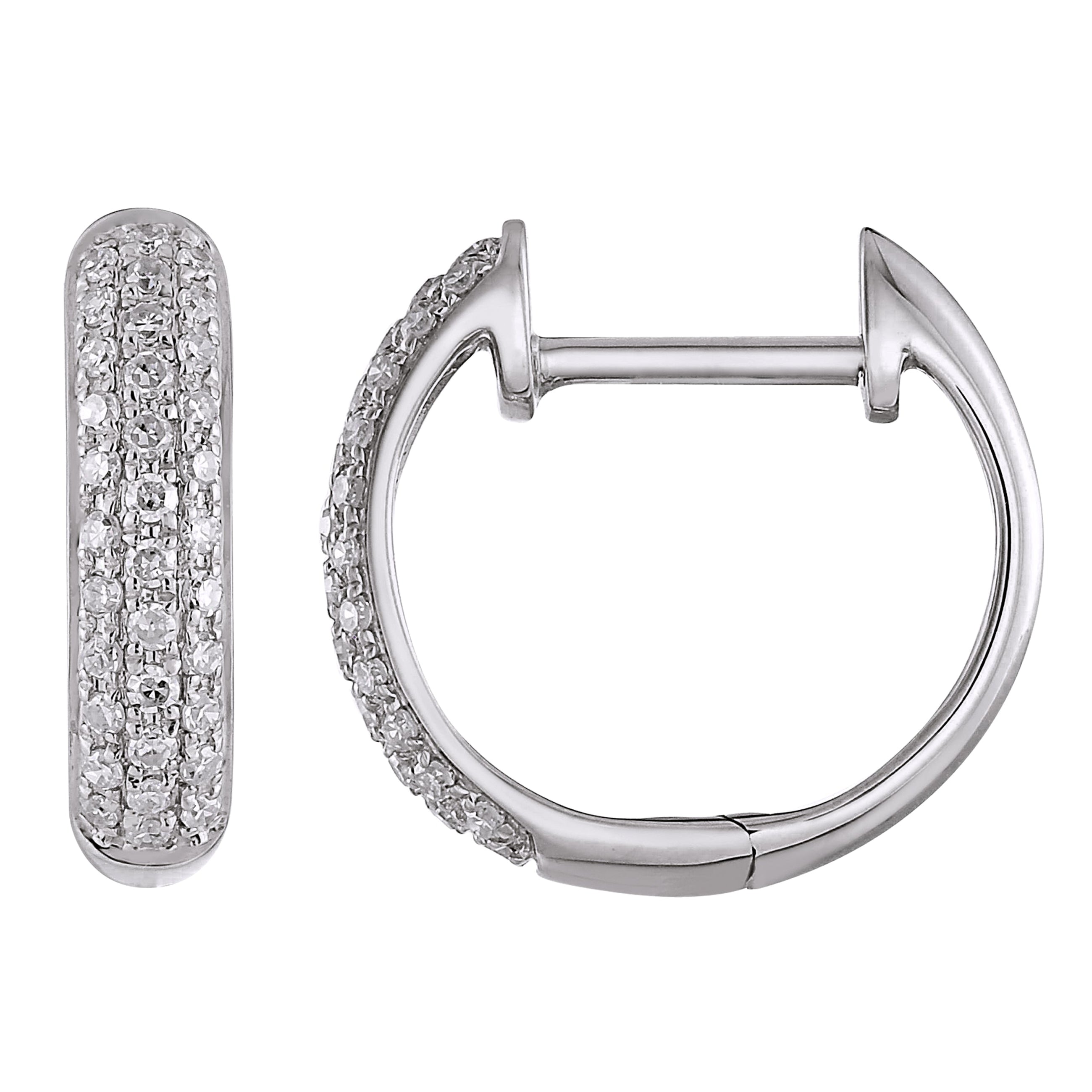 Rounded Hoop Earrings.