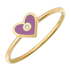 Color Enamel Heart Ring.