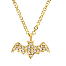 Diamond Bat Necklace.