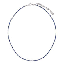 Lapis Gemstone Tennis Necklace.