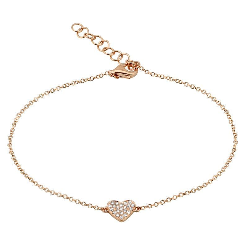 Heart Charm Link Bracelet.