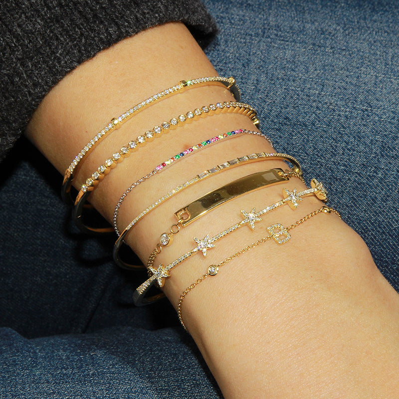 Initial Charm Link Bracelet.