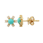 Sun Flower Stud Earrings.