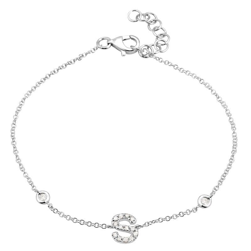 Initial Charm Link Bracelet.