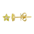 Gemstone Flower Studs.