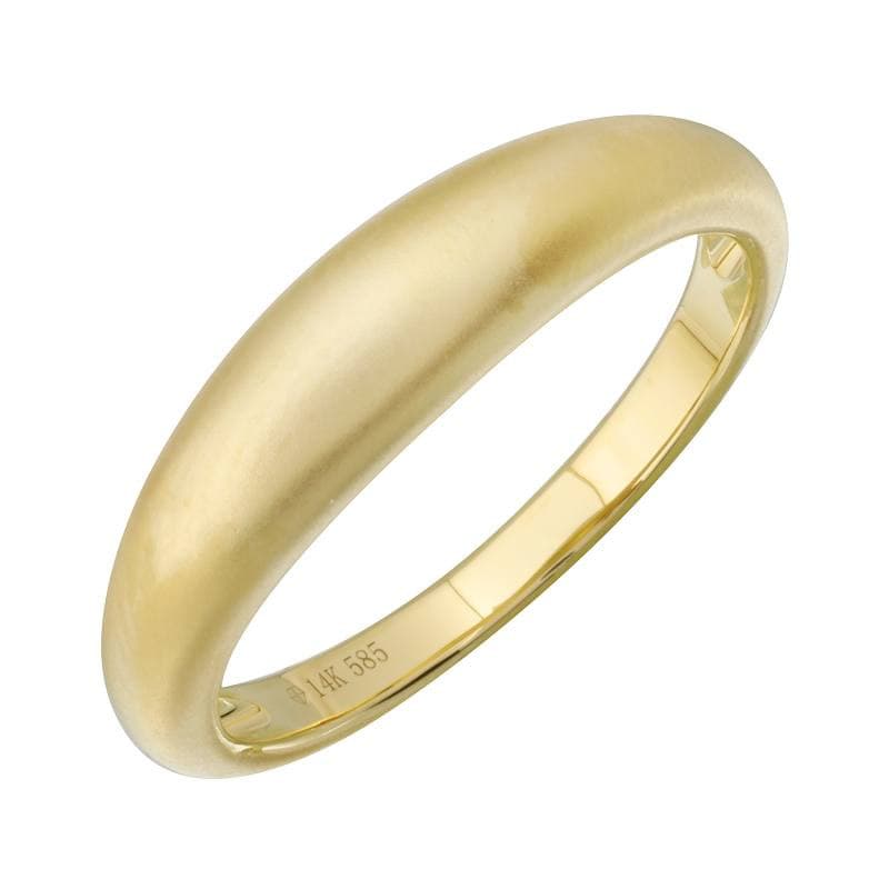 14k Dome Signet Ring.