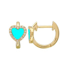 Gem Heart Hoops.