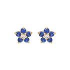 Gemstone Flower Studs.