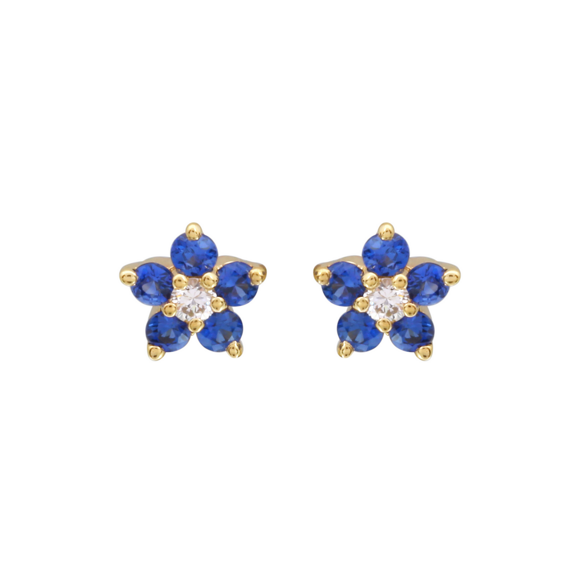 Gemstone Flower Studs.