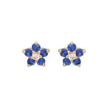 Gemstone Flower Studs.