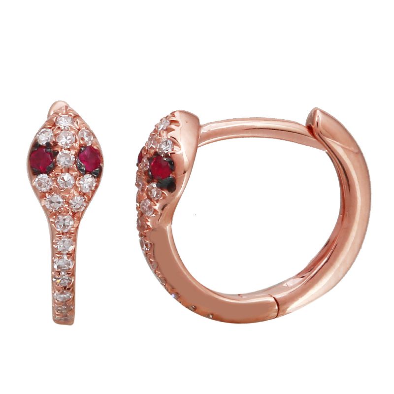 Snake Cuff Hoop Earrings.