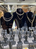 Crown Prong Diamond Tennis Y Necklace.