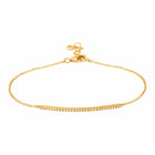 Curved Bar Link Bracelet.