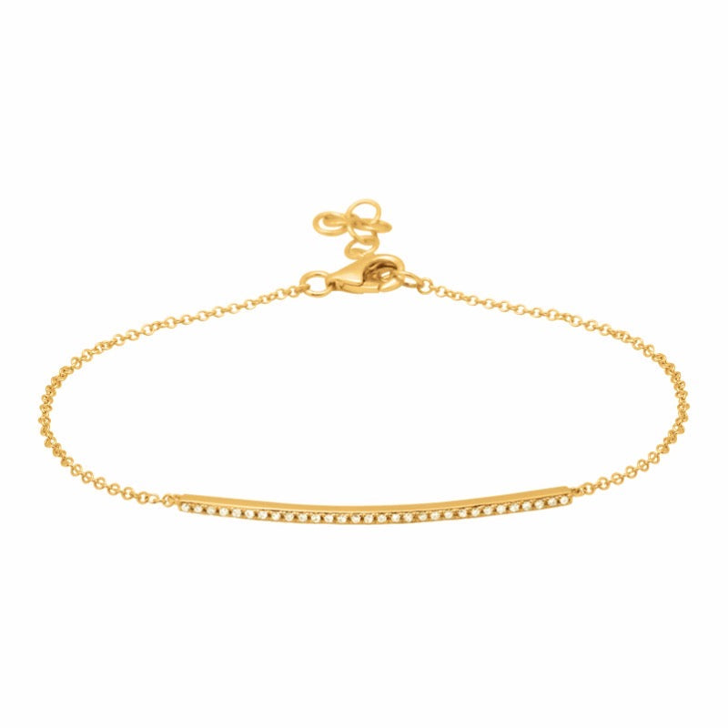 Curved Bar Link Bracelet.