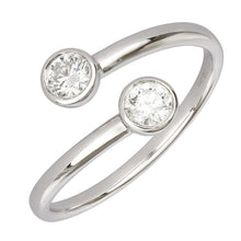 Diamond Bezel Open Spiral Ring.