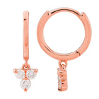 Diamond Trio Dangle Huggies.