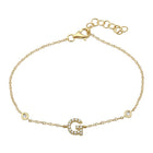 Initial Charm Link Bracelet.